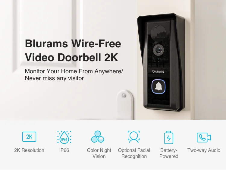 blurams wireless wifi doorbell camera timbre