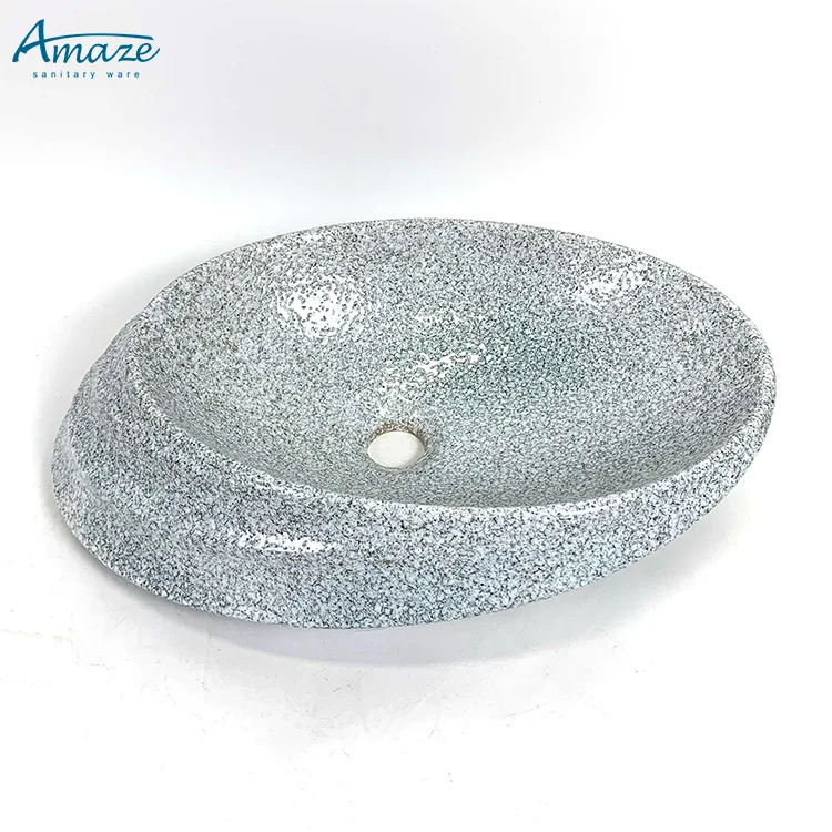 Hotel good quality luxury ceramic washbasin oval marble design bathroom sink hand wash basin details