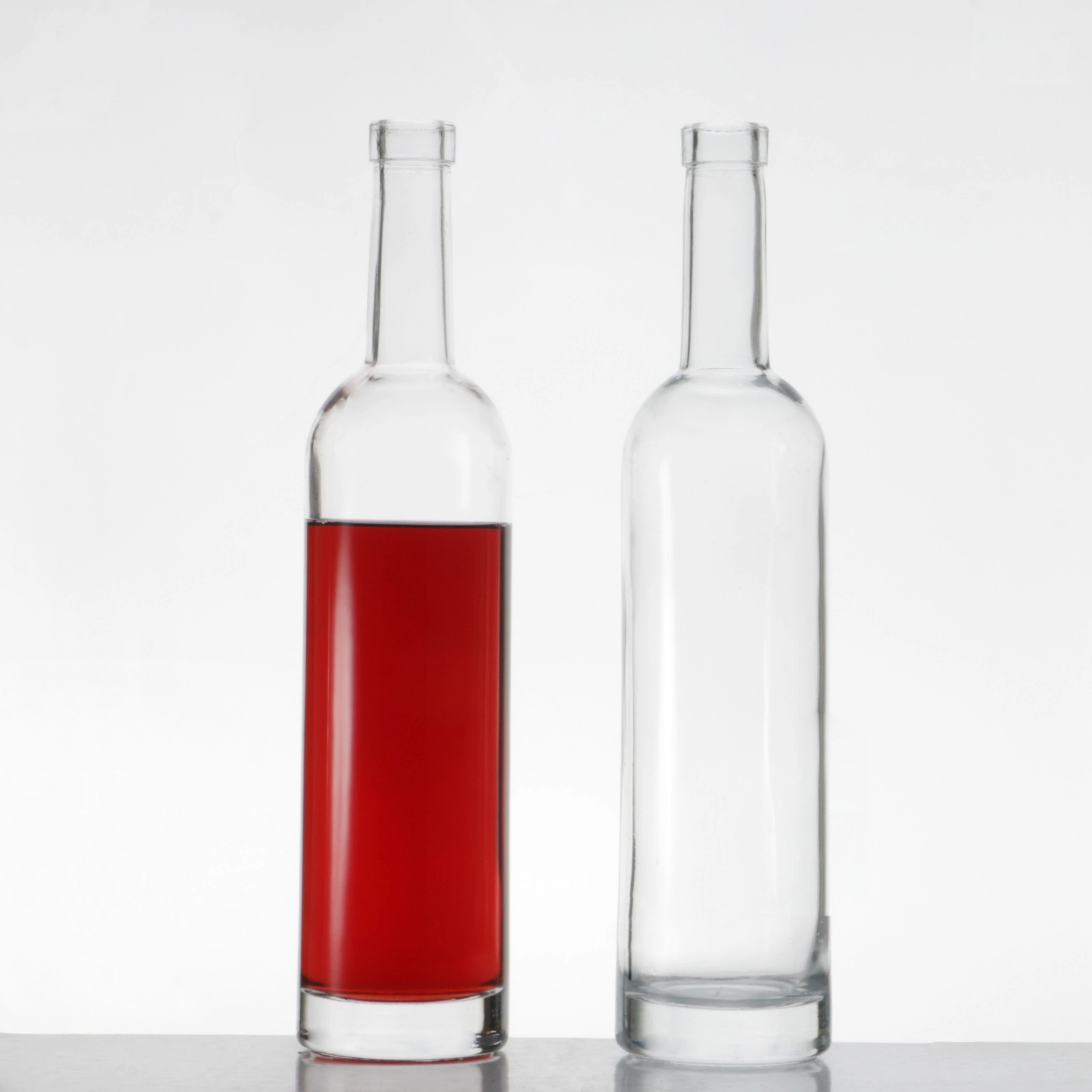 Wholesale Glass Bottle Manufacturer Custom Empty Crystal Burgundy Glass  Wine Bottles 500ml 750 ml
