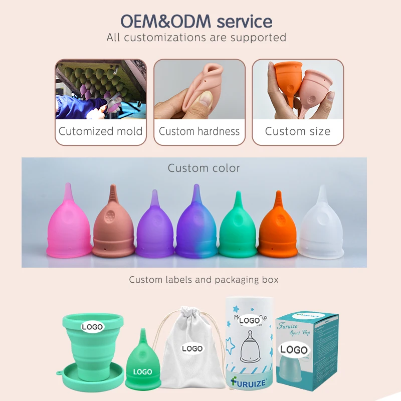 Newest Furuize Lucky Ring Cup Womens Reusable Copa Menstrual Cup 100 Medical Silicone Lady 2616