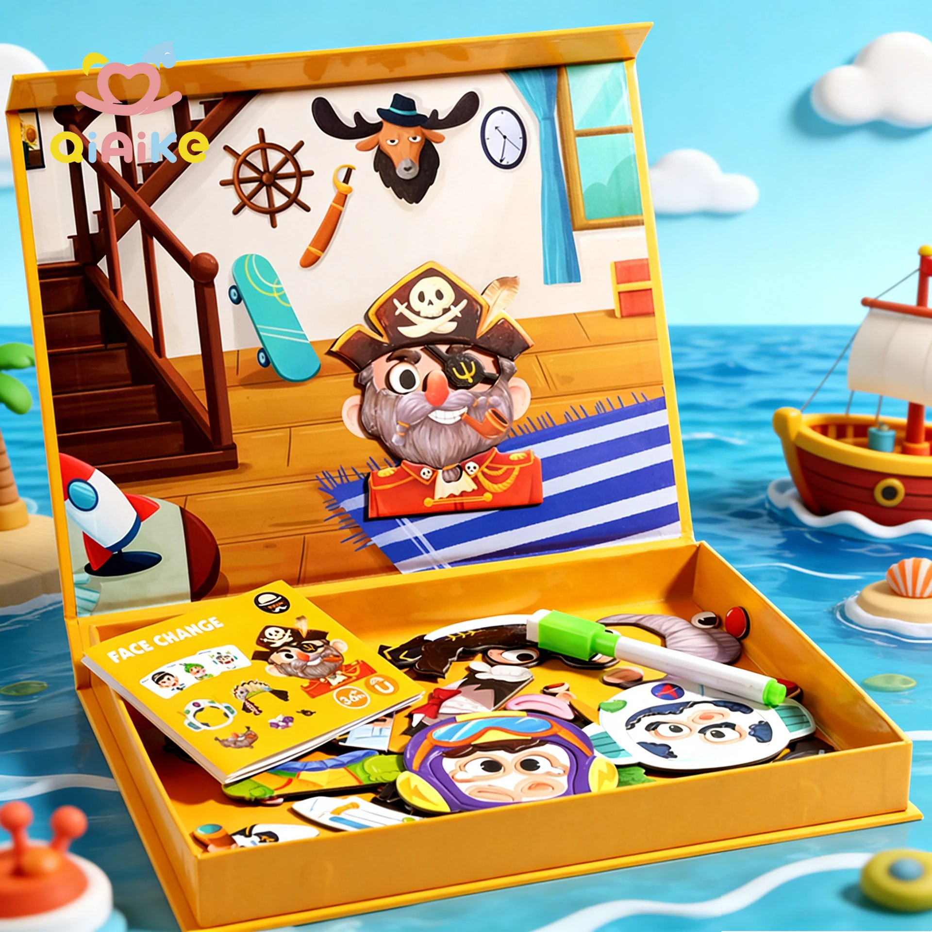 Neue Cartoon-Tiere und Figuren-Puzzles als Lernspielzeug im Geschenkkarton – pädagogisches DIY-Lernspielzeug für Kinder