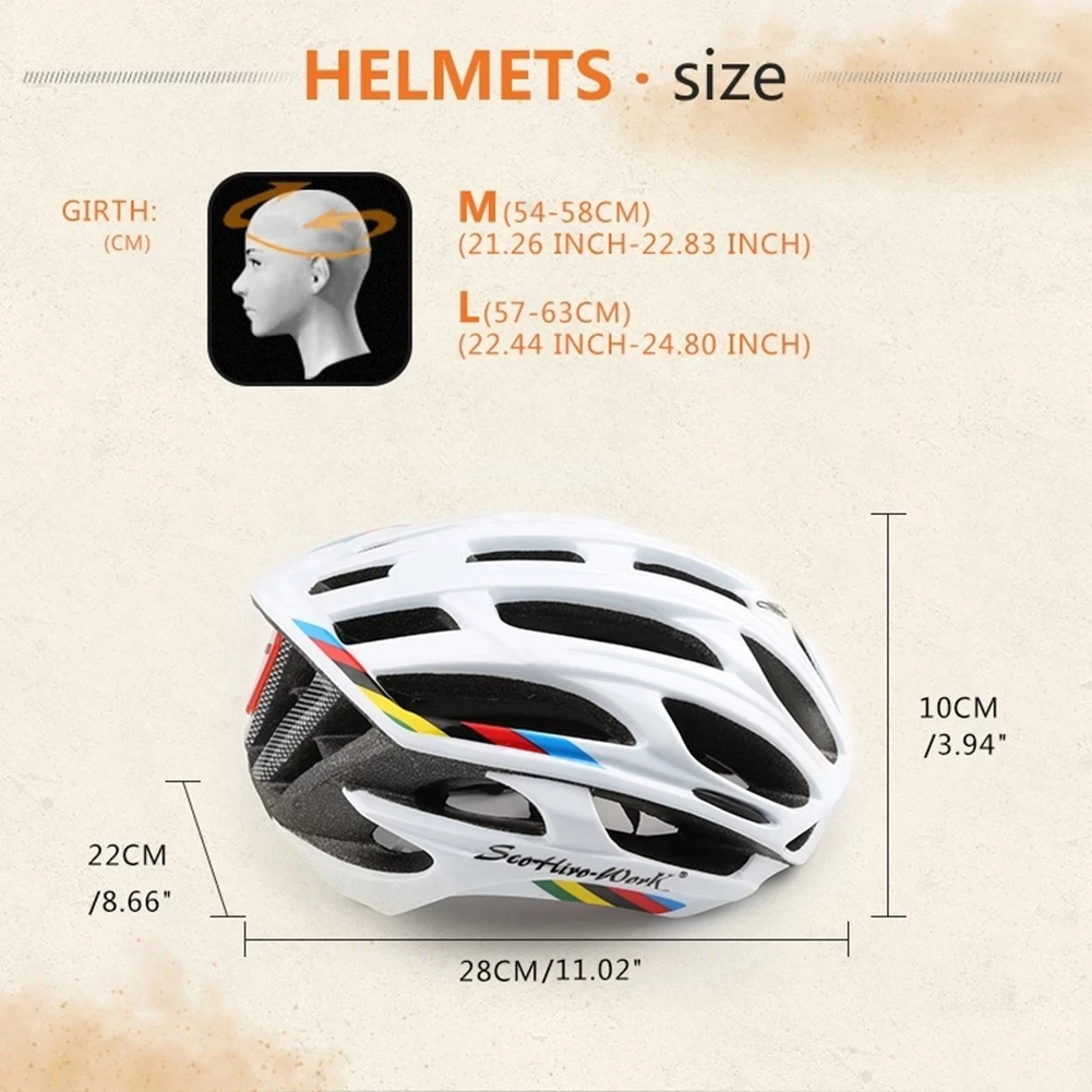 SCOHIRO Ultralight Bicycle Helmet with Warning Taillight for MTB/Road -  Comfortable and Secure Safety Headgear, Custom Logo Available