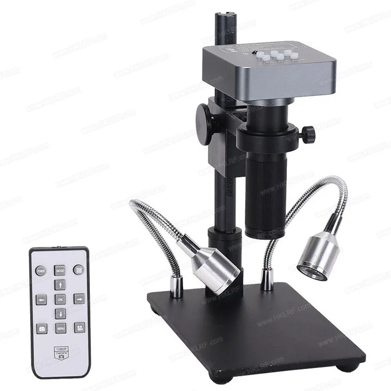 Two Output USB and H 1080P Heyear Microscope Camera with Stand and Light 48mp