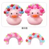 Mixed-color hairpin flower with adhesive tape