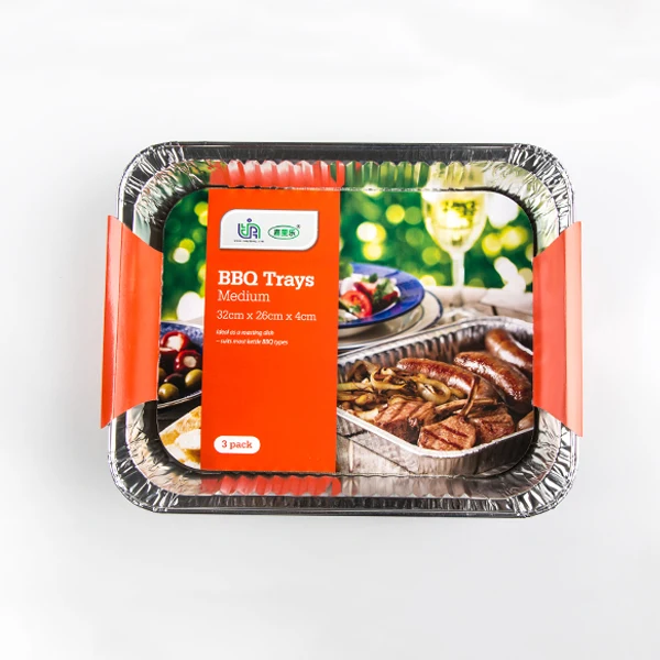 Newest Custom 2100ml Silver Aluminum Foil Baking Tray for Food Packaging Microwave Safe and Disposable Take Away Container