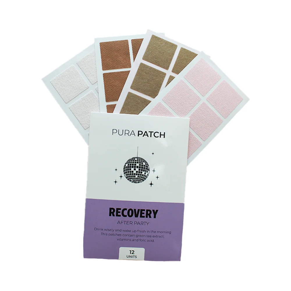 Custom Vitamin Transdermal Patch Party Recovery Patch With Magnesium, Vitamin C, B6, B12 & 20+ Electrolytes for Better Mornings