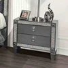 Gray + Engineered Wood + Solid Wood + Glam