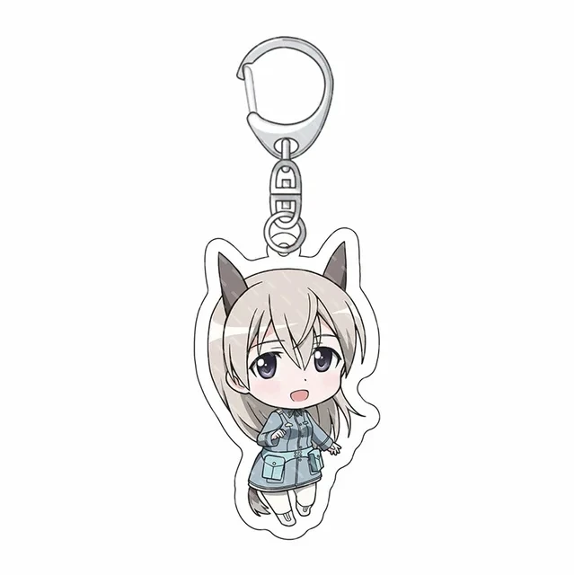 Strike Witches Keychain - Fashionable Anime Model Figure