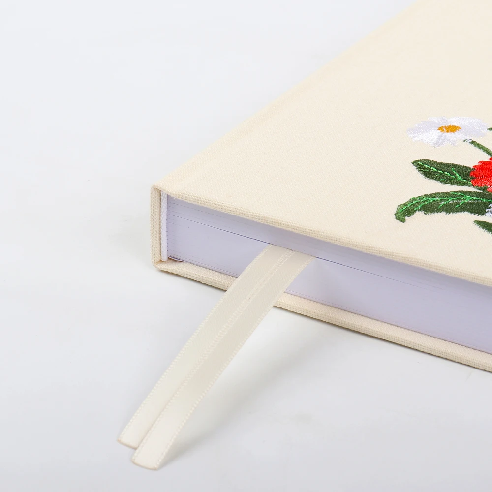 Embroidered Notebook Linen Embroidered Notebook Hand Embroidered Notebook