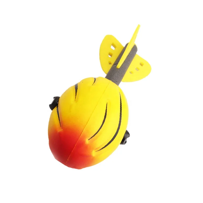 Factory Customize Logo Flying Football Hand Throw Missile Vortex Aero Howler Foam Battle Toy PU Soft Ball for Children