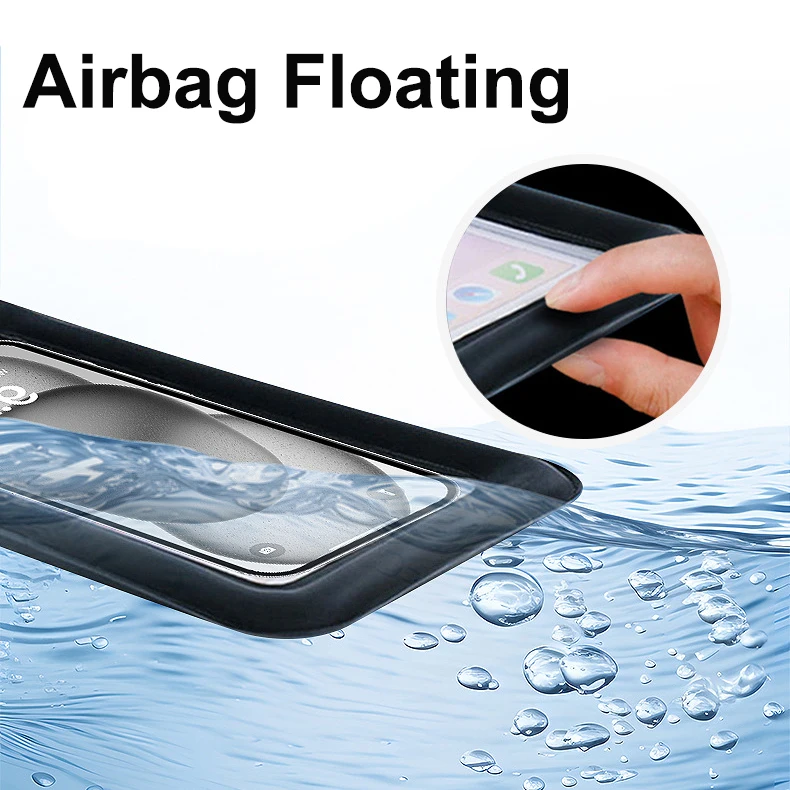 Universal Floating Transparent Waterproof Touchscreen Case With Lanyard Phone Sealing Bag_voghion.com