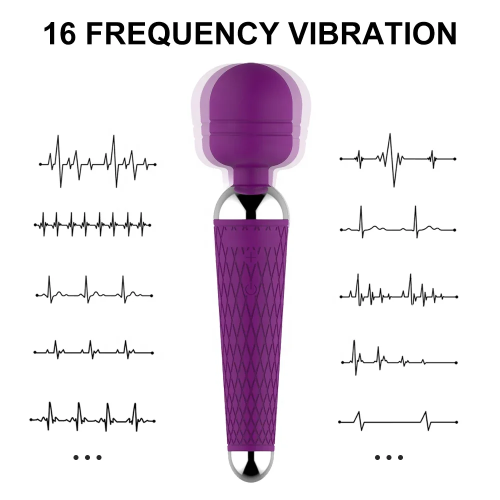 Vibromasseur Baguette Magique 2.0 - Sextoy Clitoridien Rechargeable USB, Violet, En Silicone, Neuf