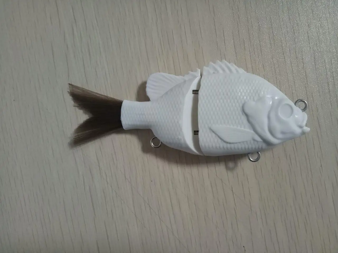 Single Joint Bluegill Swimbait With Fiber Tail Lifelike Gliding Action