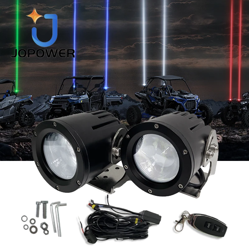 3" RGBw Remote Control  Offroad Laser LED Whip Lights Sky Tracer for ATV UTV Polaris Can Am Epxpedition