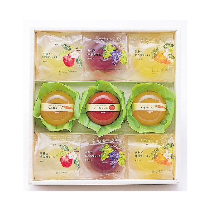 Japanese natural taste cute-designed mixed fruit shape juice jelly pop