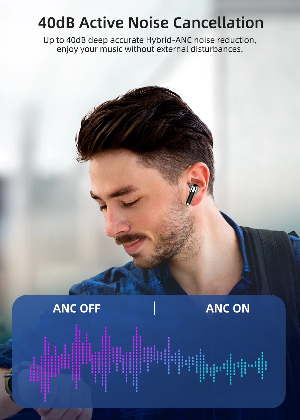 Anc True Wireless Earbuds Luxury Bluetooth 5.3 Anc And Enc Headphones