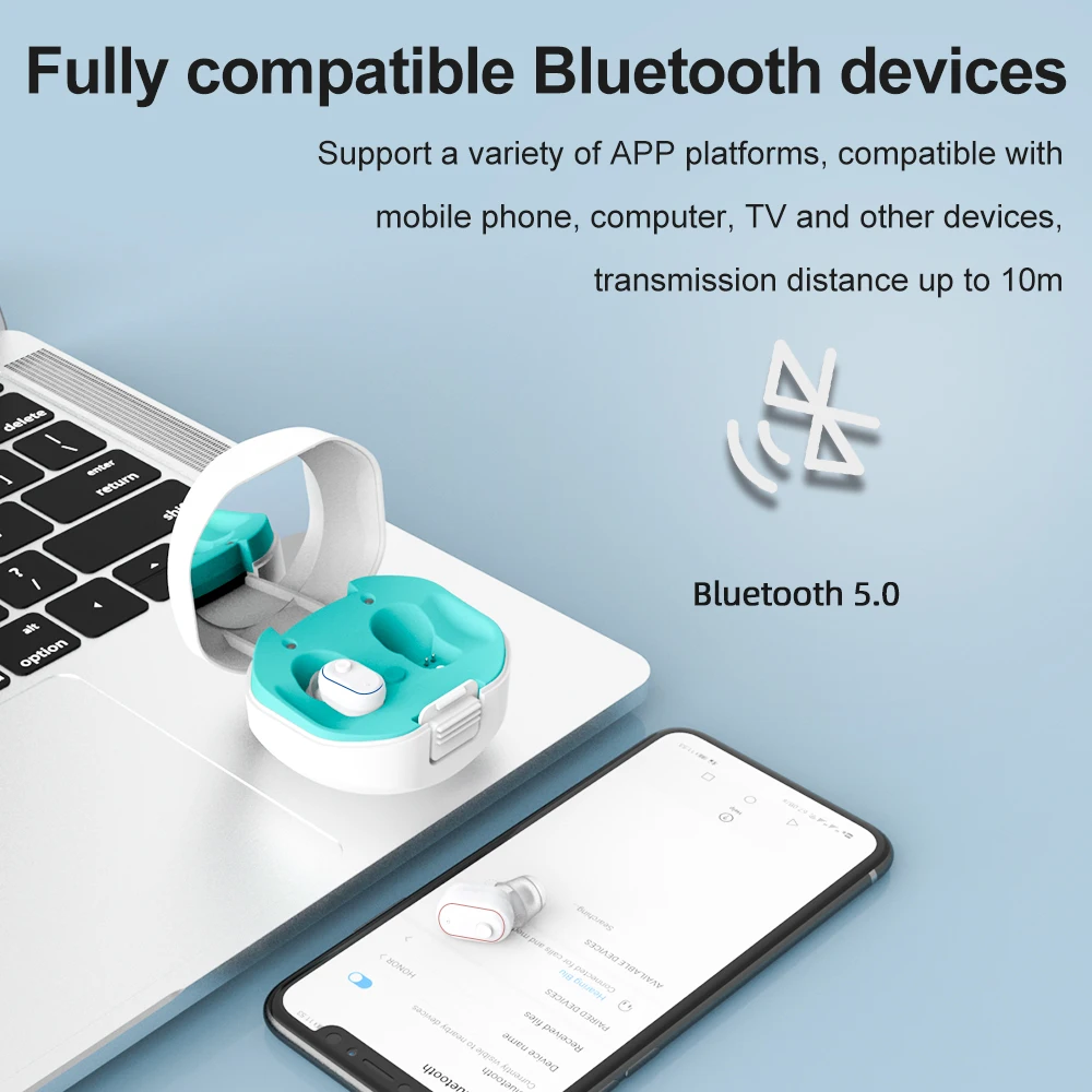 Digital Cic Itc Ite Rechargeable Hearing Aid Bluetooth Wireless Smart