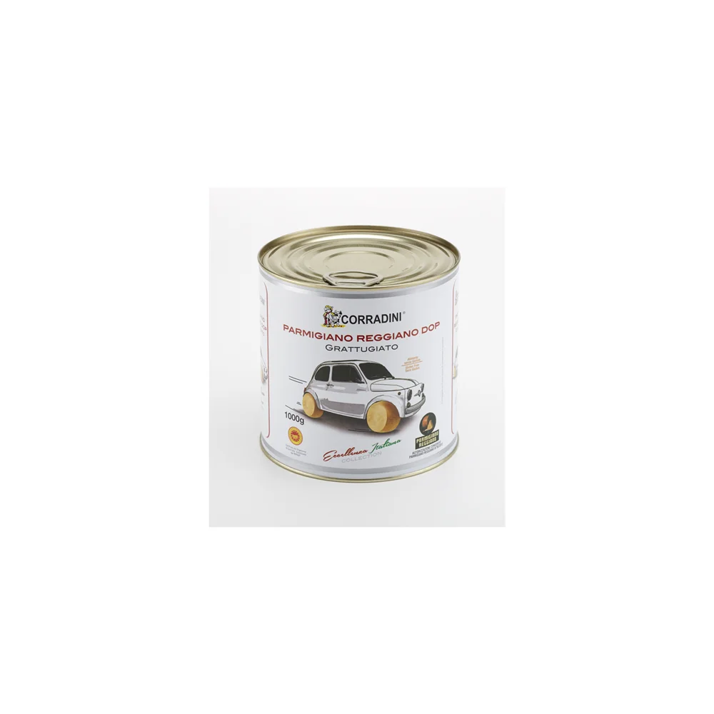 Надежный итальянский бренд высшего качества 1 кг свежего тертого гранулированного твердого сырого плавленого сыра в жестяной