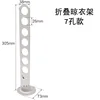 Perchero plegable de acero inoxidable (7 agujeros)