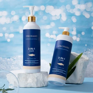 Premium 3 in 1 Gel Wash New Home Grooming Ocean Waves Hair Body Face Moisturizing Nourishing Smoothing Features Free Sample