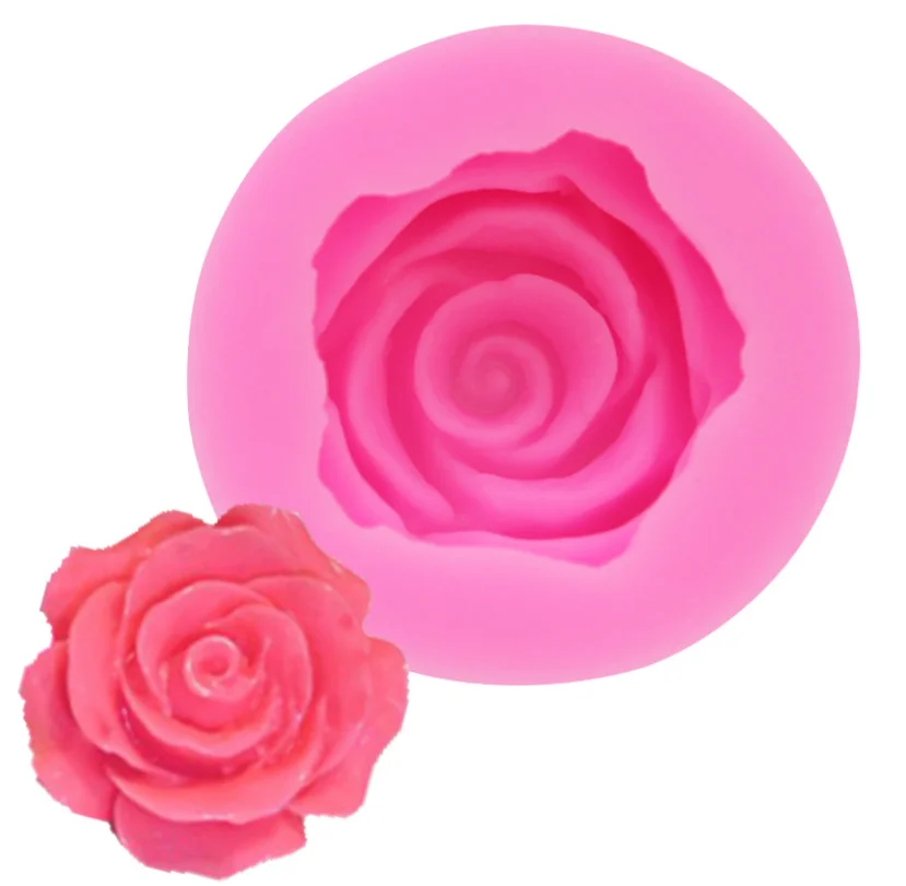 Funshowcase Rose Fondant Silicone Mold 3-Cavity