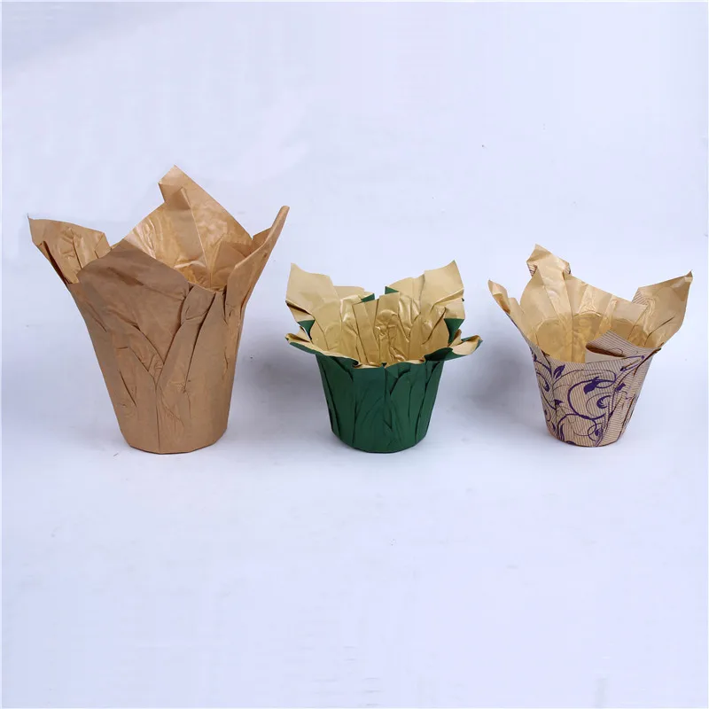 home modern decoration indoor outdoor kraft paper waterproof colorful flower plant pot cover