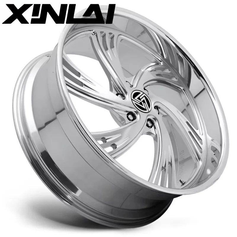 XL Custom Deep Dish Chrome Polish 6x139.7 20 22 24inch Monoblock Wheels Forged Wheels for Ford Chevrolet F1500 - Image 4