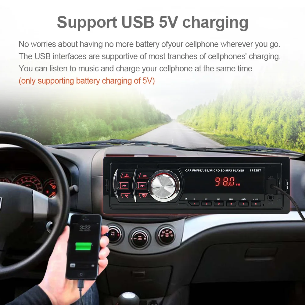 New Arrival 1din Car Radio Car MP3 Audio Player with BT Stereo System for Car Dashboard Player