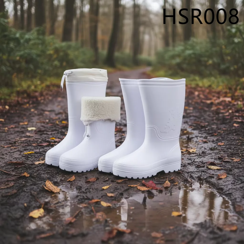 HY, Stivali da lavoro agricolo in EVA monopezzo stampati, impermeabili e resistenti al lavaggio, stivali da giardinaggio alti per tutte le stagioni, colori bianco/nero/verde, modello HSR008