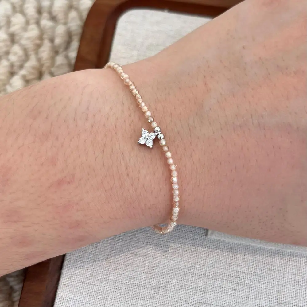 KAKODIY Thin Star Zircon Women's Bracelet 925 Sterling Silver Jewelry Bead Chain Bracelet detail 4