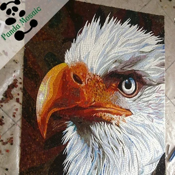 天然石 モザイクアート 鳥図 ハンドメイド 絵画 額なし Haee9cba90e864c0ab25c7725de6a5