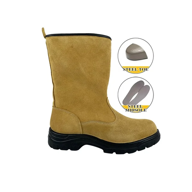 New Style Security Boots Oil Field Kness High Desert Warm Slip Resistant Composite Toe Kelvar Midsole Cow Leather Work Boots