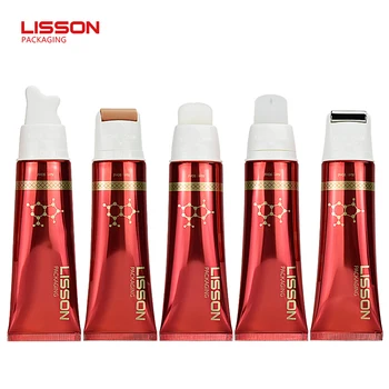 Custom Cosmetic Plastic Empty Body Care Lotion Roller Ball Massage Oval Tube Packaging Essential Oil Roller Tubes With Switch
