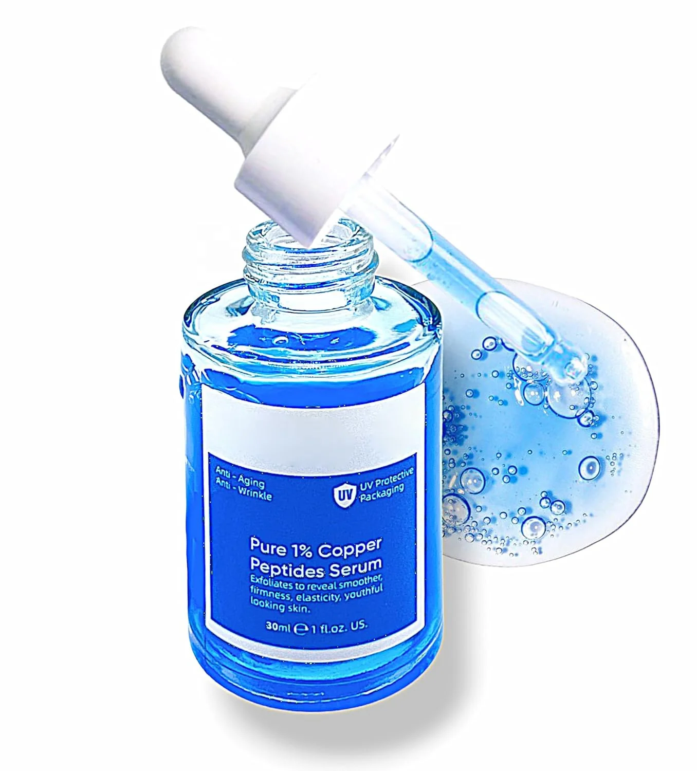 ghk-cu dosage recommended GHK-cu Face Serum Super Peptide Serum Anti-Aging Facial Oil with Copper  Tripeptides for Plumping and Firming with Witch Hazel