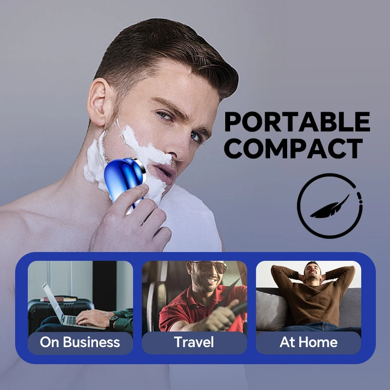 Portable One-Blade Magnetic Hair Trimmer for Men USB Power Rotary Electric Shaver for Household RV Hotel Use manufacture