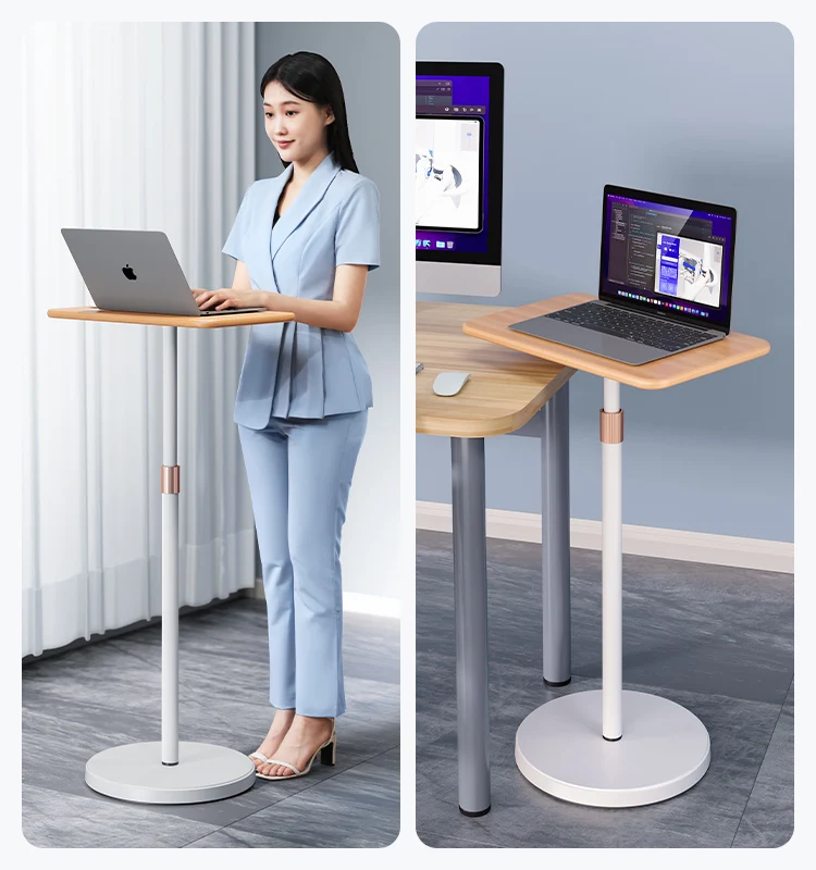 Adjustable Wood Laptop Stand Foldable Wooden Floor Stands For Laptop