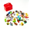 Boîte de rangement rouge + 10 petits animaux