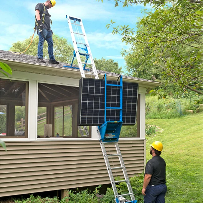 YF Customized Solar Panel Ladder Lift 18m 59FT PV Modules Ladder Hoist for Commercial Installation