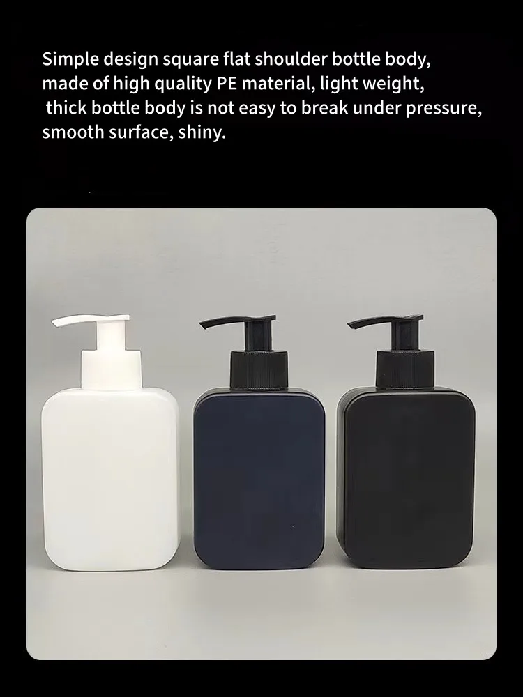 Wholesale Custom Cosmetic Body Wash Soap Plastic Bottle Body Rectangle