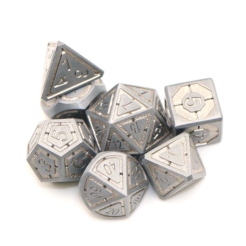 DND RPG Dice Set Custom Polyhedral Metal Gaming Dice OEM Wholesale Sale supplier