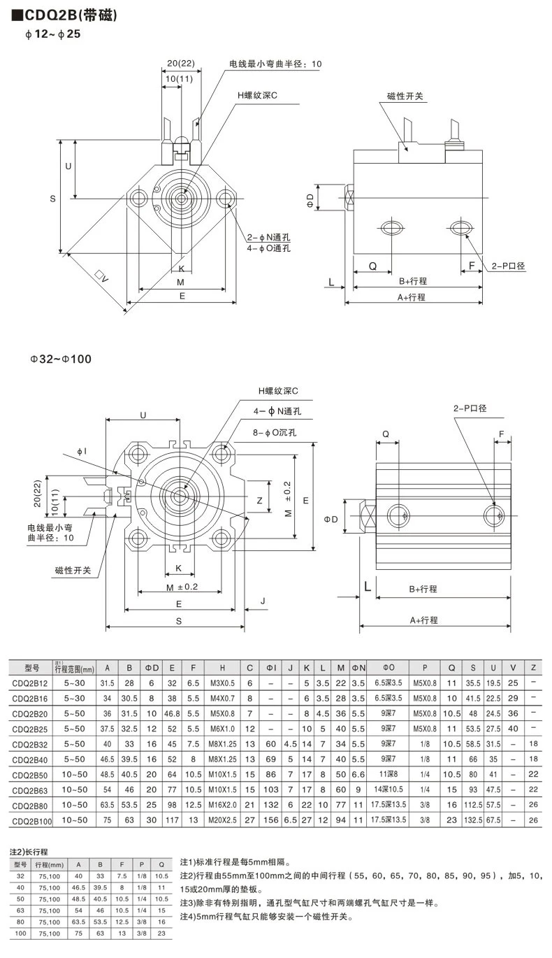 Smc Cylinder Cdq2b Cq2a Cq2b32 40510152025405075100dz Dmz Use For Industry Buy Airtac