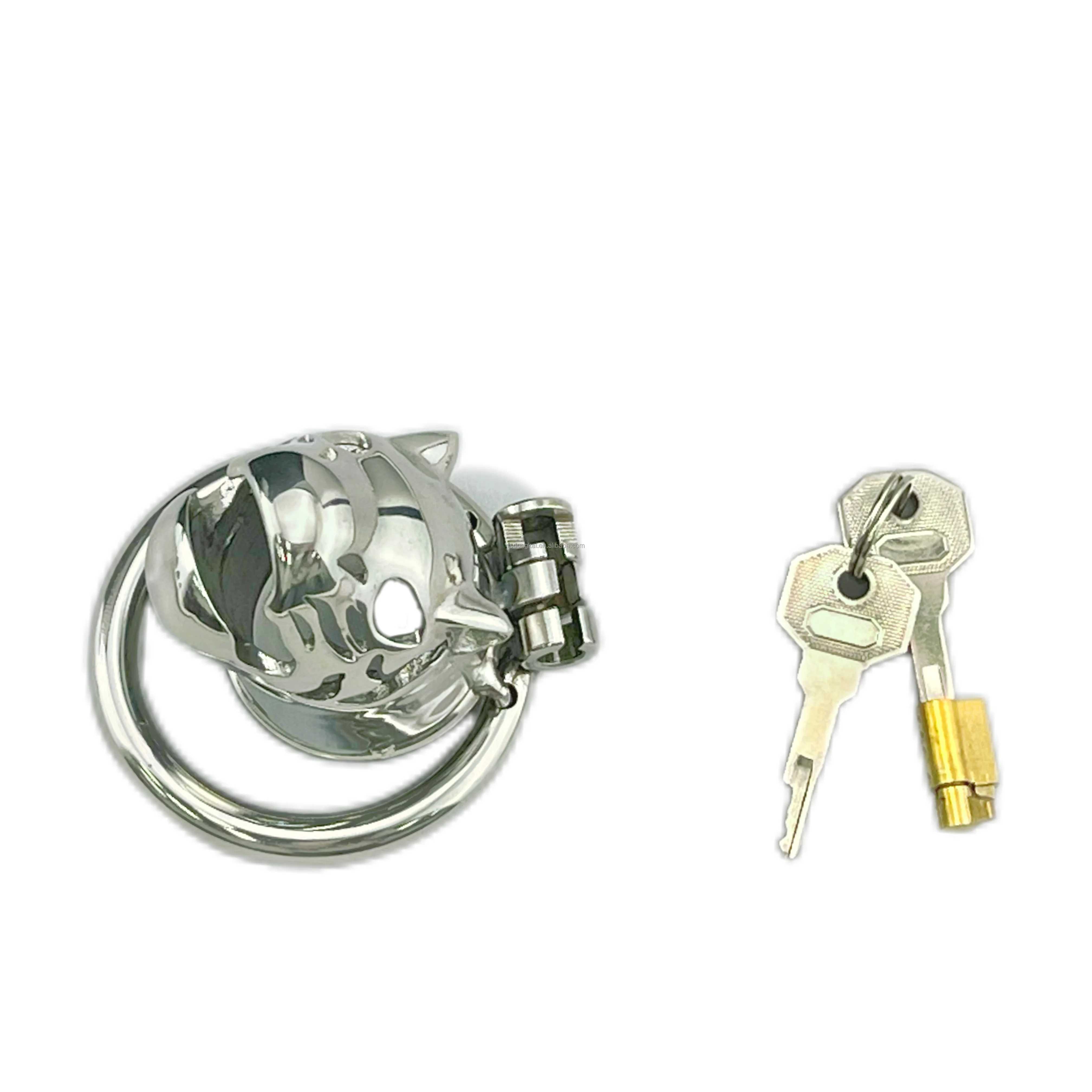 Cage De Chasteté Homme En Acier Inoxydable - Dispositif Réglable Fétichiste - Neuf