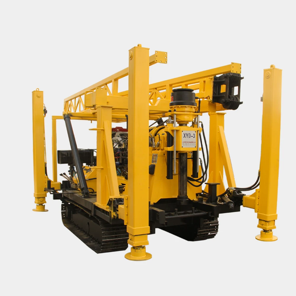 
 China-made electric diesel drive mini 200m water well core borehole crawler mounted mobile drill r