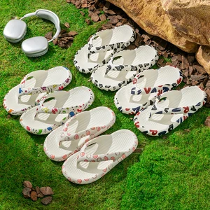 Trendy Open-Toe EVA Flip Flops Comfortable Indoor Soft and Waterproof Summer for Slippers with Anti-Slip Feature for Couples