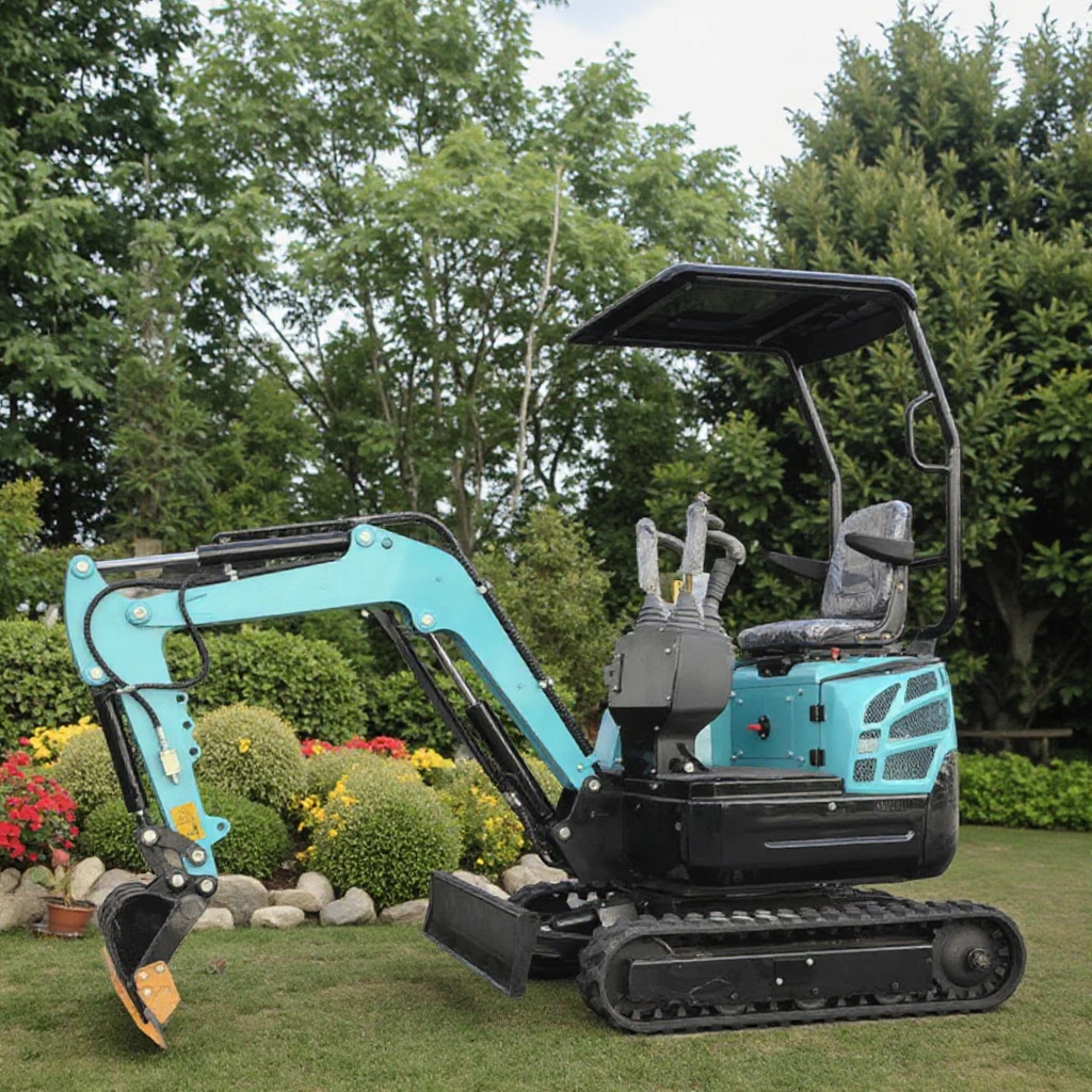 Robust 16HP Mini Excavator Adjustable Seat Hydraulic System for Construction Narrow Lane Operations Core Motor Included