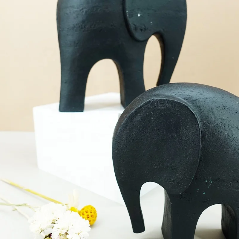 Cute Small Wooden Elephant Statue