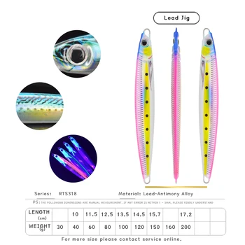 40G 60G 80G 100G 120G 150G SALTWATER SEA FISHING HARD FISHING LURE FAST JIGGING FISHING LURE METAL JIG RIVER – Metal Jig – view 3