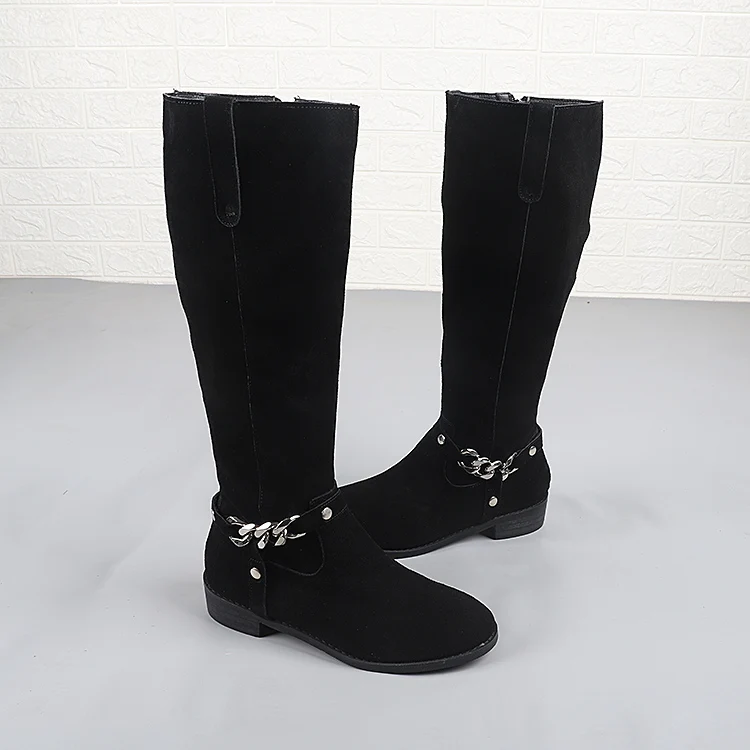 black low heel boots ladies