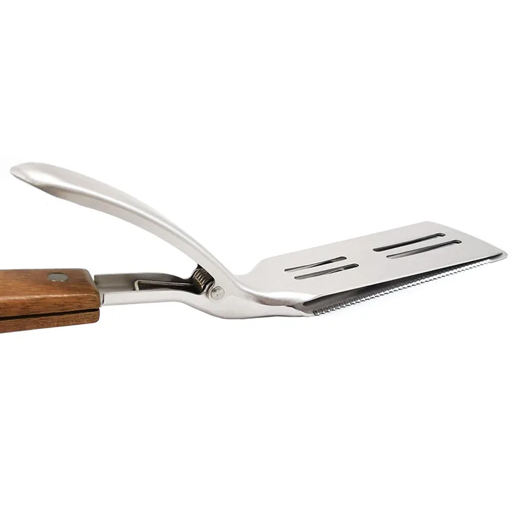 Multi Purpose Stainless Steel Grilling Bbq Turner Food Tong 2 In 1