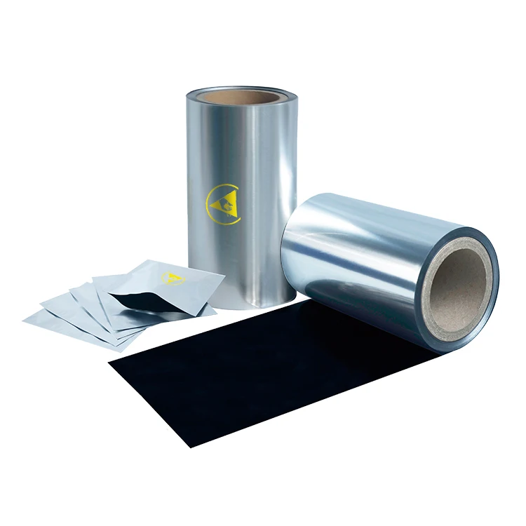 ESD aluminum moisture barrier bag and film for packaging of sensitive electronic components